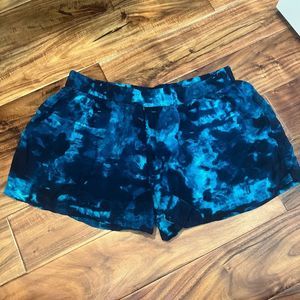 Mossimo Supply Co Blue Tie Dye Elastic Waistband Shorts